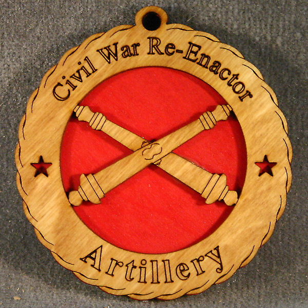 4D Civil War Re-enactor Artillery Ornament